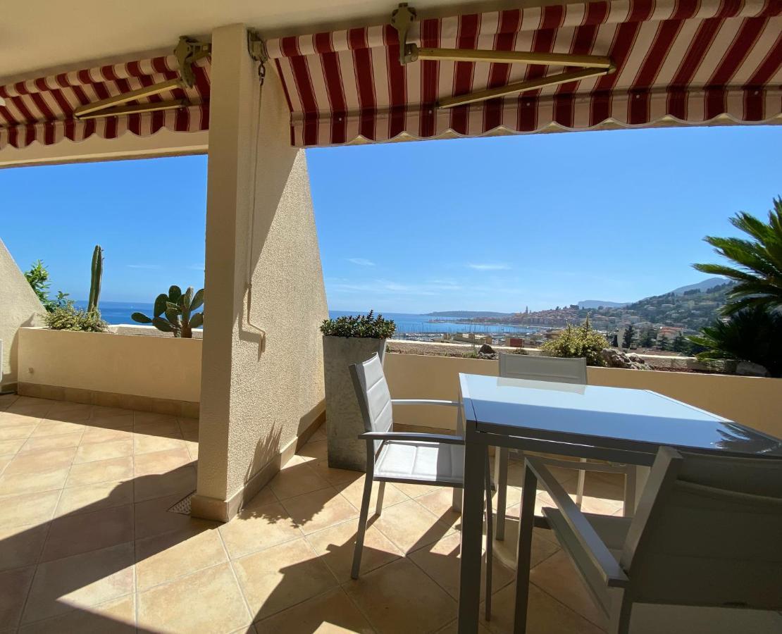Mansfield Vue Carte Postale Terrasse Piscine Calme Port A 200M A Pied Apartment Menton Ngoại thất bức ảnh