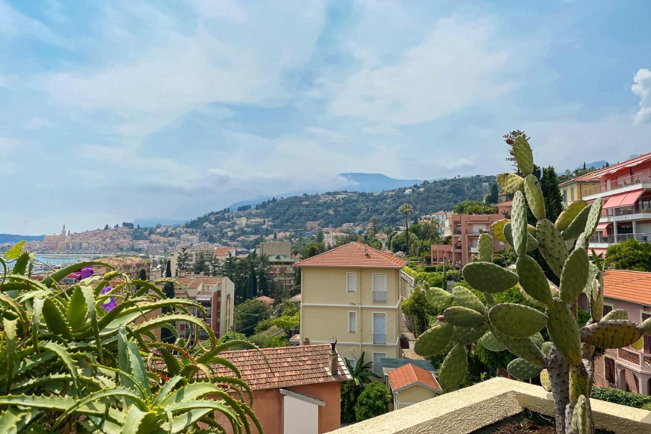 Mansfield Vue Carte Postale Terrasse Piscine Calme Port A 200M A Pied Apartment Menton Ngoại thất bức ảnh